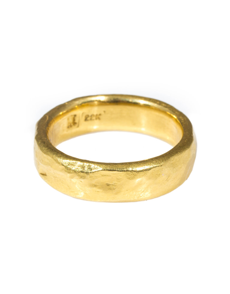 6mm Rough Band in 22k Gold