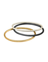 Plain Oval Bangle in Golden Bronze