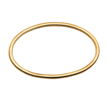 Plain Oval Bangle in Golden Bronze