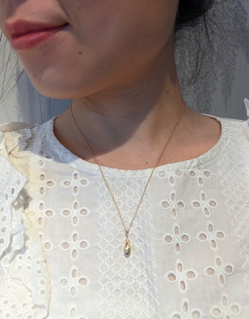 Olivia Shih Small Drop Pendant in 14k Gold