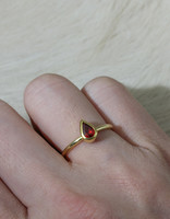 Sam Woehrmann Red Sapphire Drop Ring in 18k & 22k Gold