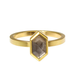 Sam Woehrmann Icy Grey Diamond Hexagon Ring