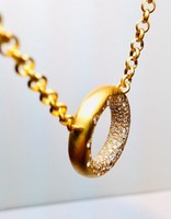 Tracy Conkle Custom 22k Gold and Diamond Donut Necklace