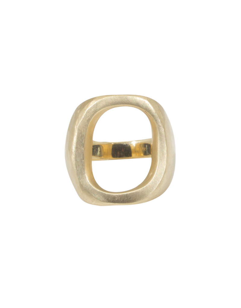 Lisa Ziff Open Square Ring in 10k Yellow Gold