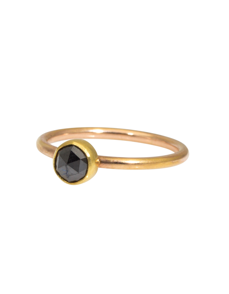 Sam Woehrmann Black Diamond Rose Cut Ring in 14k, 18k & 22k