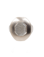Octagon Diamond Slice Ring in 18k Palladium White Gold