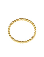 Flat Beaded Band in 18k Yellow Gold