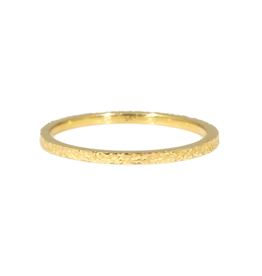 Slim Band in Sand-Textured 18k Yellow Gold