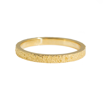 2mm Sand Band in 18k Yellow Gold