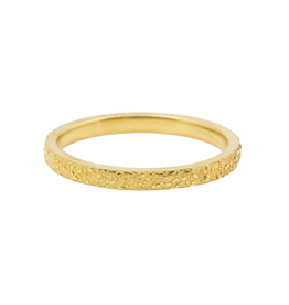 2mm Rounded Sand Band in 18k Yellow Gold