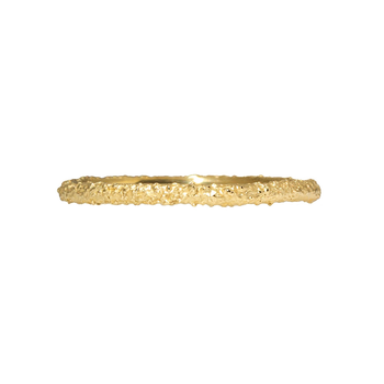 Skinny Round Sand Band in 18k Yellow Gold