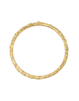 Skinny Round Sand Band in 18k Yellow Gold
