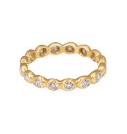 Marian Maurer Porch Band with 2.3mm Diamonds in 18k Yellow Gold