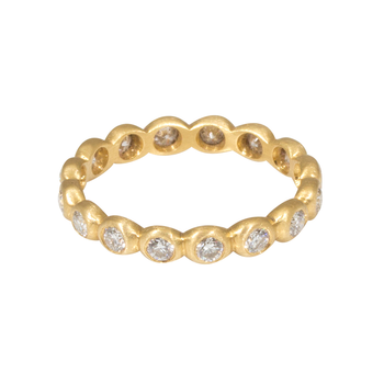 Marian Maurer Porch Band with 2.3mm Diamonds in 18k Yellow Gold