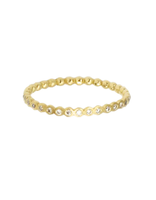 Eternity Band in 18k Yellow Gold with White Diamonds