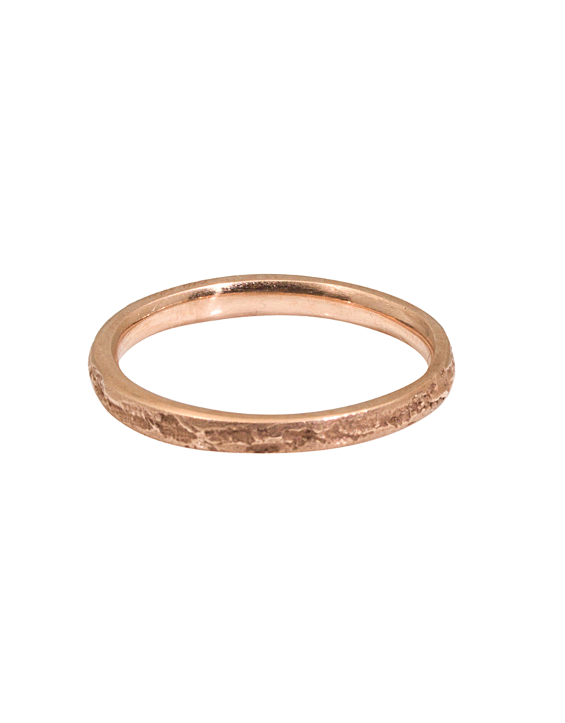 Narrow Silk Band in 14k Rose Gold