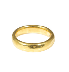 5mm Half Round Burnished Band in 22k Gold
