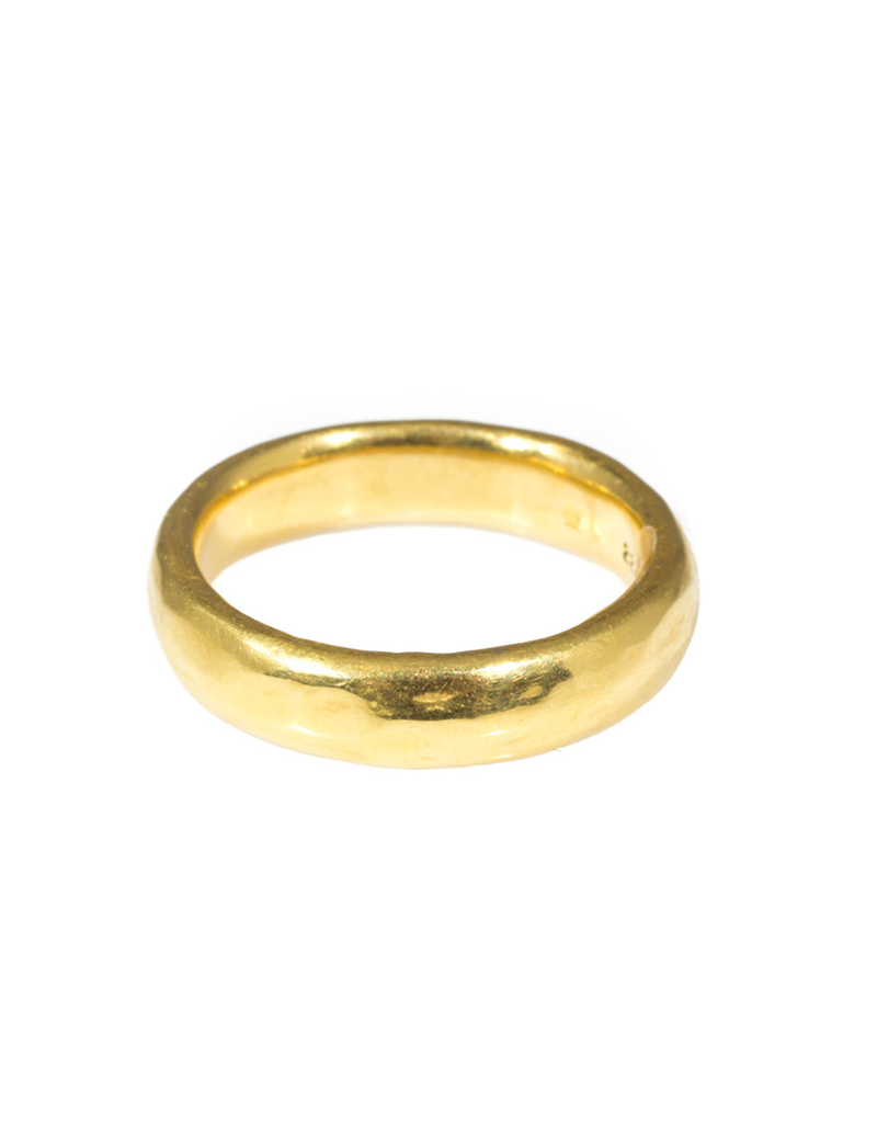 5mm Half Round Burnished Band in 22k Gold
