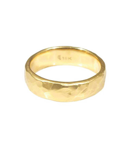 6mm Rough Band in 18k Yellow Gold