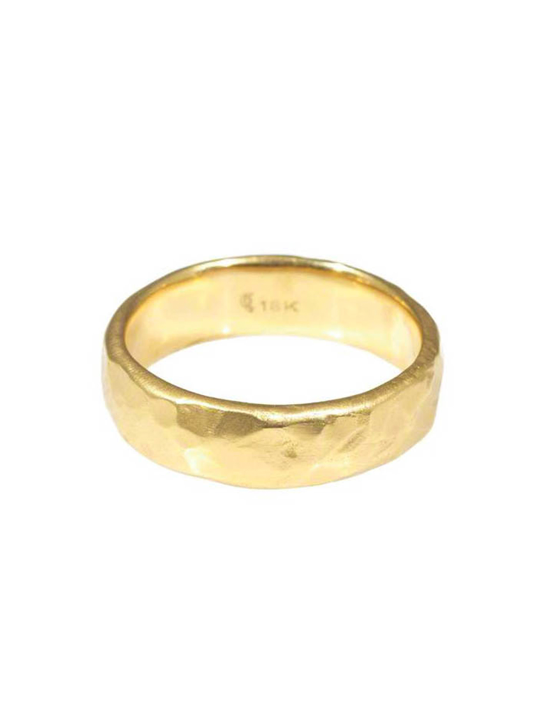 6mm Rough Band in 18k Yellow Gold