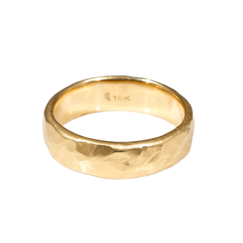 6mm Rough Band in 18k Rose Yellow Gold