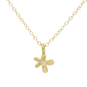 Lisa Ziff Bitty Flower Necklace in 18k Gold