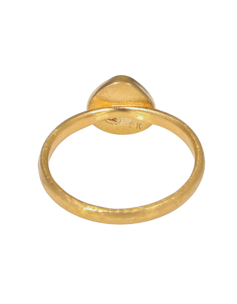 Rosecut Diamond Slice Ring in 22k Yellow Gold