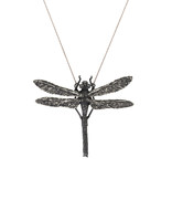 Dragonfly Pendant in Oxidized Silver