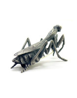 Praying Mantis Brooch in Silver