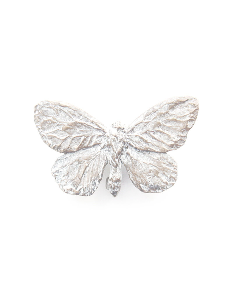 Cabbage White Butterfly Brooch in Bronze