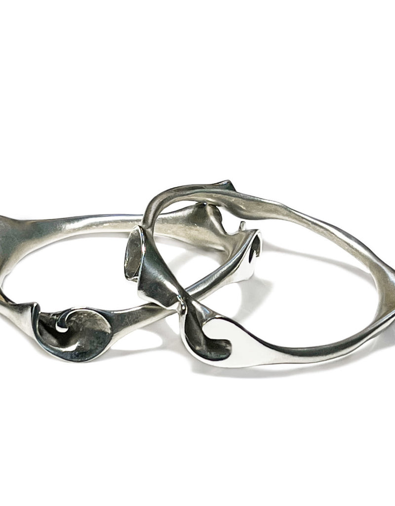 Slide Bangle in Silver - Small