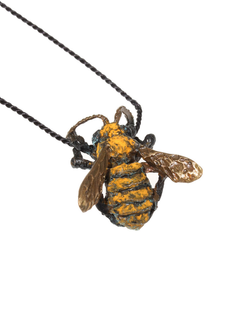 Honey Bee Pendant in Bronze