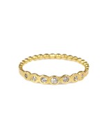 Cascade Ring with Seven Diamonds in 18k Yellow Gold