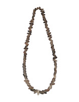 Laura Lienhard Long Leaf Necklace in Shibuichi, 18k Gold