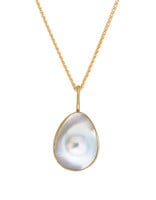 Large Dome Pearl Pendant in 18k Yellow Gold