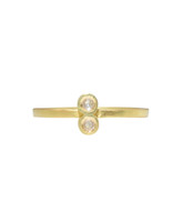 Double Rosecut Diamond Ring with 1.8mm Diamond in 18k Yellow Gold