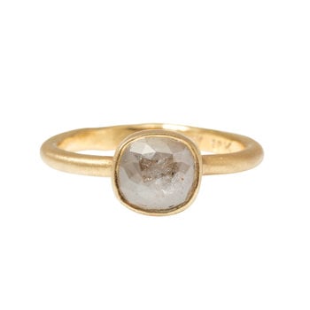 Grey Rosecut Diamond Ring in 18k Gold