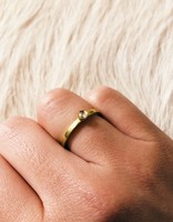 Rosecut Diamond Ring in 18k Yellow Gold