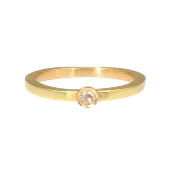 Rosecut Diamond Ring in 18k Yellow Gold