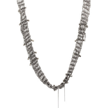 Crystal Track Ribbon Necklace