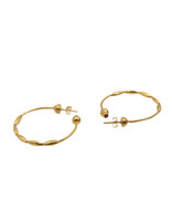 Estate Estate 24k Gold Gurhan Earrings with Rubies