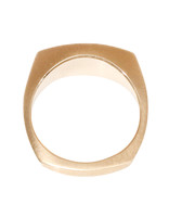 Oculus Signet Ring with Black Jade  in 14k Gold