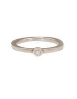 Stacking Dot Ring in 18k Palladium White Gold with White Diamond