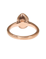 Teardrop Rose Cut Diamond Solitaire in 18k Rose Gold and 22k Gold