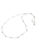 Interlocking Circle Chain Necklace in Brushed Silver