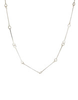 Interlocking Circle Chain Necklace in Brushed Silver