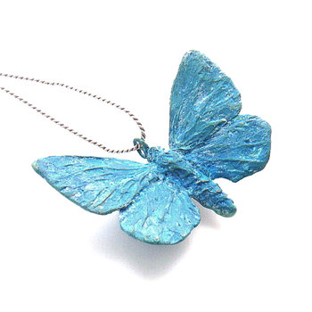Adonis Butterfly Pendant in Patinated Bronze