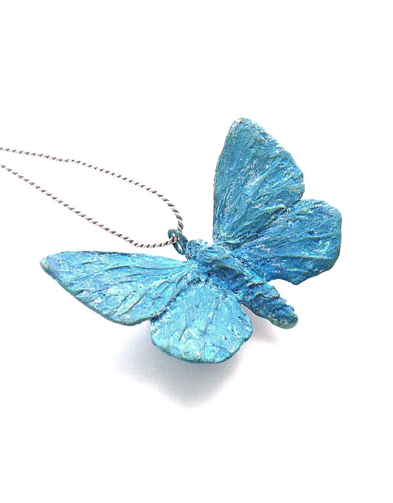 Adonis Butterfly Pendant in Patinated Bronze