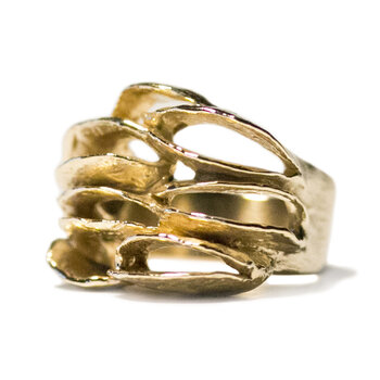 Half Banksia Ring in 10k Yellow Gold