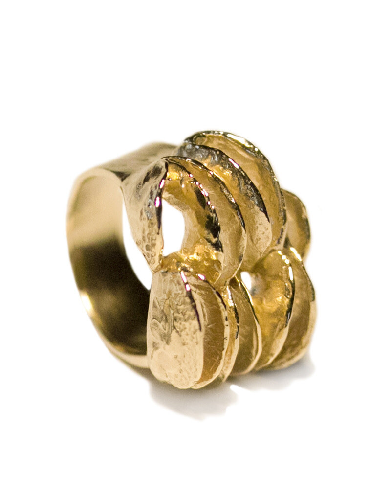 Half Banksia Ring in 10k Yellow Gold